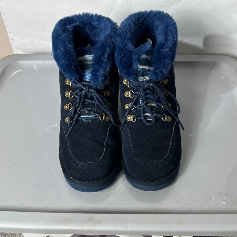 Lamo Midnight Blue Fur Boots